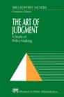 The Art of Judgment : A Study of Policy Making - Book