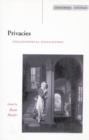 Privacies : Philosophical Evaluations - Book