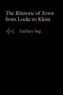 The Rhetoric of Error from Locke to Kleist - Book