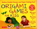 Origami Games for Kids Kit : Action Packed Games and Paper Folding Fun! [Origami Kit with Book, 48 Papers, 75 Stickers, 15 Exciting Games, Easy-to-Assemble Game Pieces] - Book
