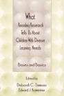 What Reading Research Tells Us About Children With Diverse Learning Needs : Bases and Basics - Book