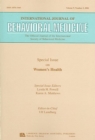 -Special Issue on Women's Health : A Special Issue of the International Journal of Behavioral Medicine - Book