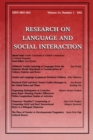 Gender Construction in Children's Interactions : A Cultural Perspective. A Special Issue of Research on Language and Social Interaction - Book