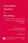 Components of Effective Reading Intervention : A Special Issue of scientific Studies of Reading - Book