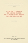 L'amour lointain de Jaufre Rudel et le sens de la poesie des troubadours - Book