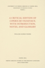 A Critical Edition of Ciperis de Vignevaux, With Introduction, Notes, and Glossary - Book