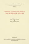 Hispanic Studies in Honor of Nicholson B. Adams - Book