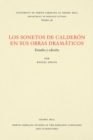 Los Sonetos de Calderon en sus obras dramaticos : Estudio y edicion - Book