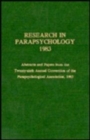 Research in Parapsychology 1983 - Book