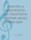 Analyses of Nineteenth- and Twentieth-Century Music, 1940-2000 - Book