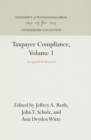 Taxpayer Compliance, Volume 1 : An Agenda for Research - Book