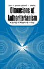 Dimensions of Authoritarianism : A Review of Research and Theory - Book