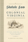 Statute Law in Colonial Virginia : Governors, Assemblymen, and the Revisals That Forged the Old Dominion - eBook