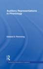 Auditory Representations in Phonology - Book