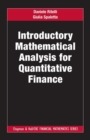 Introductory Mathematical Analysis for Quantitative Finance - Book