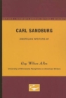 Carl Sandburg - American Writers 97 : University of Minnesota Pamphlets on American Writers - Book
