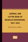 Journal and Letter Book of Nicholas Buckeridge, 1651-1654 - Book