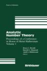 Analytic Number Theory:The Halberstam Festschrift 1 : Proceedings of a Conference in Honor of Heini Halberstam v. 1 - Book