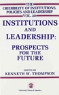 Institutions and Leadership : Prospects for the Future - Book