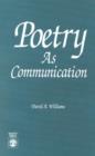 Poetry As Communication - Book