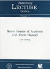Some Points of Analysis and Their History - Book