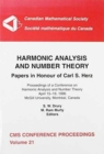 Harmonic Analysis and Number Theory : Papers in Honour of Carl S. Herz : Proceedings of a Conference on Harmonic Analysis and Number Theory, April 15-19, 1996, McGill University, Montraeal, Canada - Book