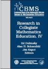 Research in Collegiate Mathematics Education IV - Book