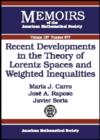 Recent Developments in the Theory of Lorentz Spaces and Weighted Inequalities - Book