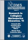 Research in Collegiate Mathematics Education VI - Book