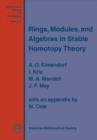 Rings, Modules, and Algebras in Stable Homotopy Theory - Book
