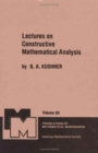 Lectures on Constructive Mathematical Analysis - Book