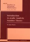 Introduction to p-adic Analytic Number Theory - Book
