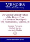 On Central Critical Values of the Degree Four L-Functions for GSp(4) : The Fundamental Lemma. III - Book