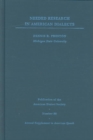 Needed Research in American Dialects - Book