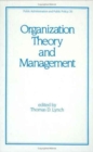 Organization Theory and Management - Book