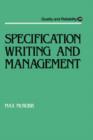 Specification Writing and Management - Book