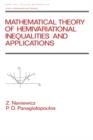 Mathematical Theory of Hemivariational Inequalities and Applications - Book