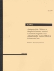 Analysis of the Children's Hospital Graduate Medical Education Program Fund Allocations for Indirect Medical Education Costs - Book