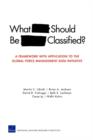 What Should be Classified? : A Framework with Application to the Global Force Management Data Initiative - Book