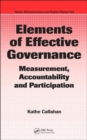 Elements of Effective Governance : Measurement, Accountability and Participation - Book