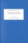 Acts of the Dean and Chapter of Westminster, 1543-1609 : Part II. 1560-1609 - Book