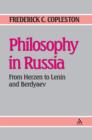 Philosophy in Russia : From Herzen to Lenin and Berdyaev - Book