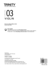 Trinity College London Violin Exam Pieces From 2020: Grade 3 (part only) - Book
