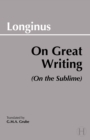On Great Writing (On the Sublime) - Book
