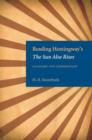 Reading Hemingway's ""The Sun Also Rises - Book