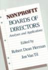 Nonprofit Boards of Directors : Analyses and Applications - Book