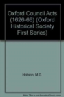 Oxford Council Acts (1626-66) - Book