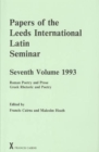 Papers of the Leeds International Latin Seminar, Volume 7, 1993 : Roman poetry and prose; Greek rhetoric and poetry - Book