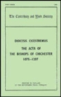 Acta of the bishops of Chichester, 1075-1207 - Book