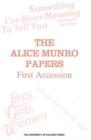 Alice Munro Papers : First Accession - Book